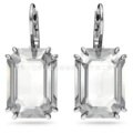 Octopus square diamond white gold earrings
