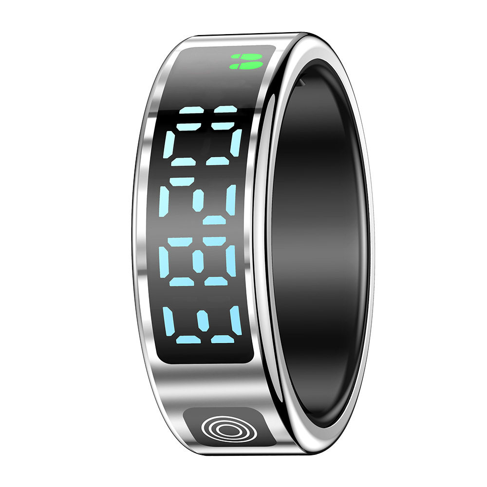Cross-border SR08 smart ring with display touch page turning ring heart rate blood oxygen sleep ring step counting movement