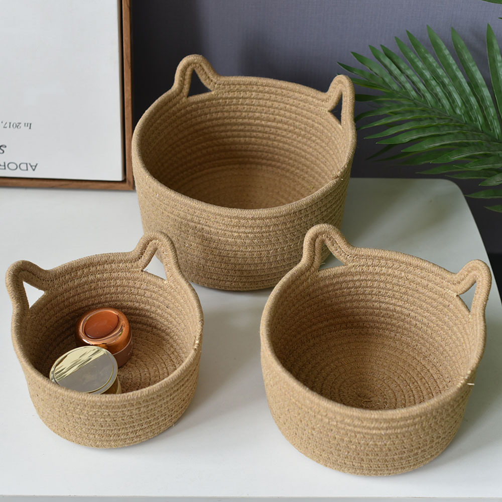 Wholesale Storage Baskets, Cotton Baskets, Woven Baskets, Rattan Remote Control Round Baskets, Trendy Storage Baskets, Direct Sales from the Manufacturer, Basket Bags