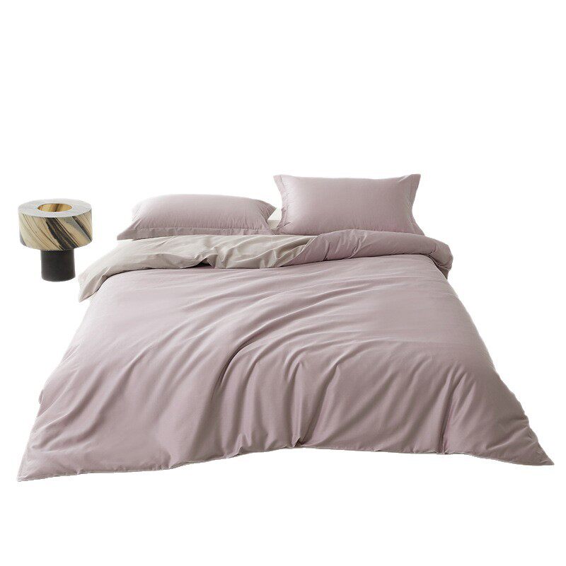 [Includes Individual Items]100-Count Long-Staple Cotton Pure Cotton Simple Solid Color Fitted Sheet Style Bed Sheet Style Four-Piece Set Three-Piece Set