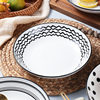 Hepburn style ceramic plate dish household net red creative Western plate ins style tableware high-grade dish deep plate