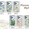 New Blue Swallow Daisy Transparent Glue Phone Case for Apple Suitable for Iphone7/17Pm Dried Flower Phone Case