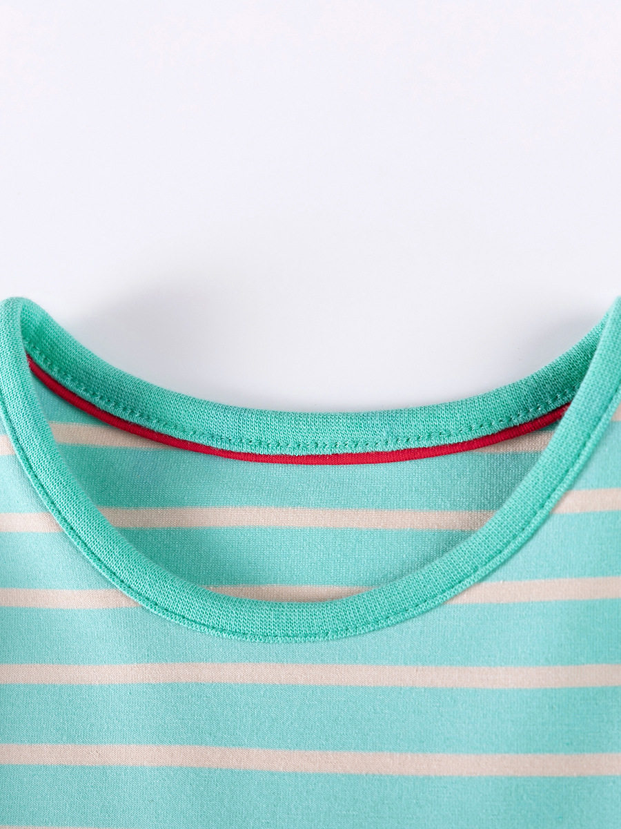 Style Girls' Dress Wholesale, New Autumn Long-Sleeve Striped Baby Cotton Dress