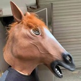 потому что забавная маска животного головной убор собака Маджун маска на голову лошади вибрато забавный головной убор лошади маска реквизит для выступлений