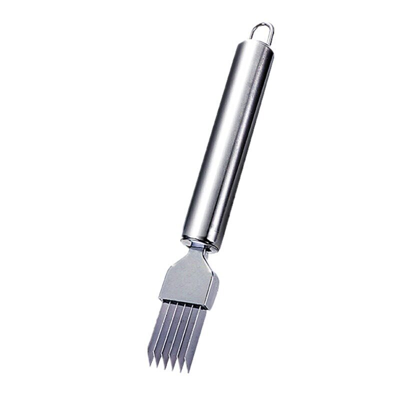 Stainless Steel Onion Cutter, Onion Knife, Shredder, Kitchen Tool, Shredding Knife, Multifunctional Kitchen Utensil with Hanging Hole, Grater