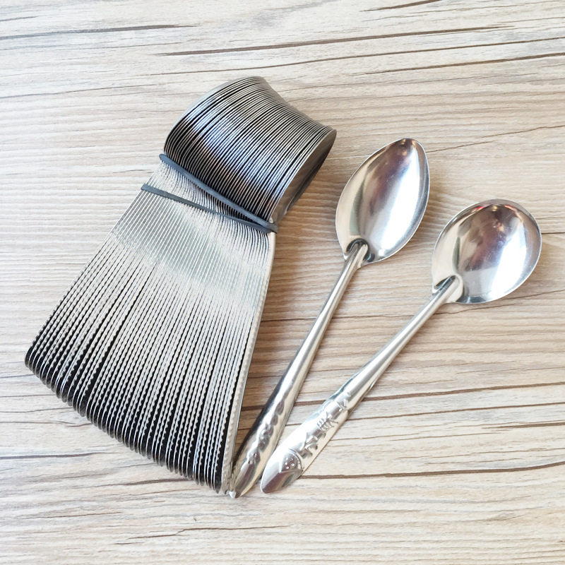 [100 Pieces] Watermelon Spoon, Disposable Metal Iron Spoon, Commercial Special Spoon for Eating Watermelon, Takeaway Bibimbap Spoon