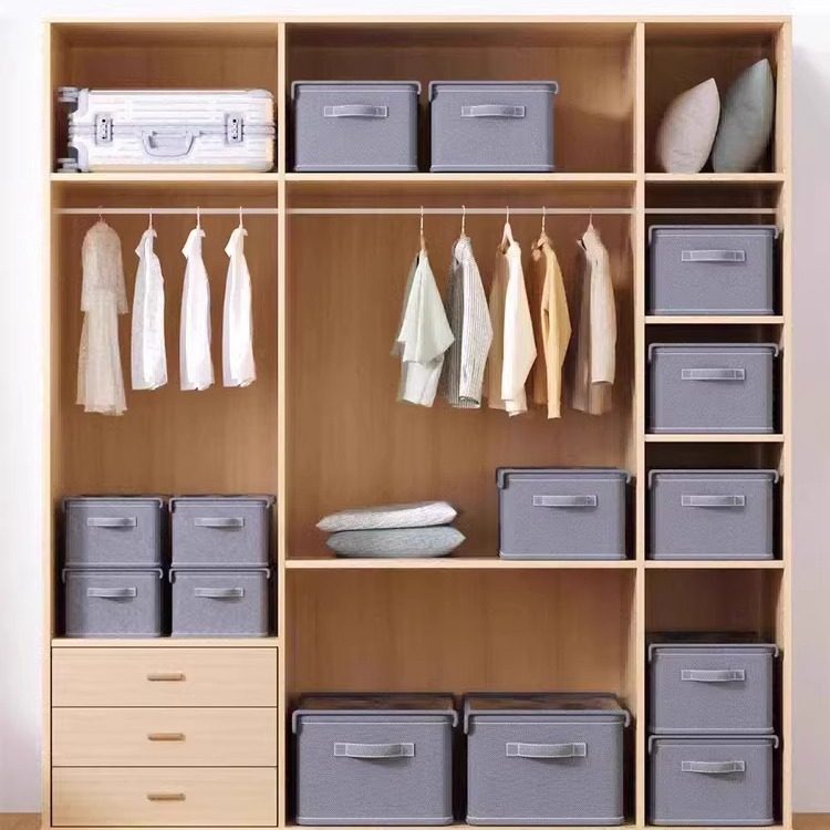 Drawer-type household storage basket layered wardrobe clothing quilt toy dustproof large capacity storage artifact portable