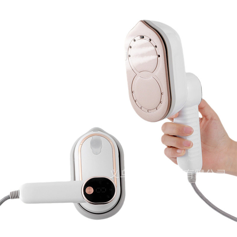 新款跨境数显手持挂烫机折叠式电熨斗家用便携式蒸汽熨烫器熨衣机