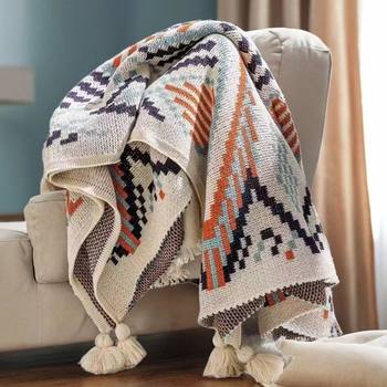 Bohemian Style Office Air Conditioning Blanket Knitted Blanket Leg Blanket Shawl Dormitory Nap Blanket Thick Wholesale