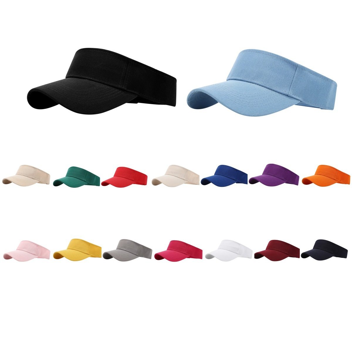 หมวกทรงสูงผ้าฝ้ายที่ว่างเปล่าสำหรับผู้ใหญ่และเด็กหมวกกันแดดก...