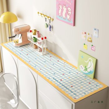 Cream Style Sideboard Table Mat 2025 New Tv Counter Top Protection Mat Accessible Luxury High-End Waterproof Entrance Mat