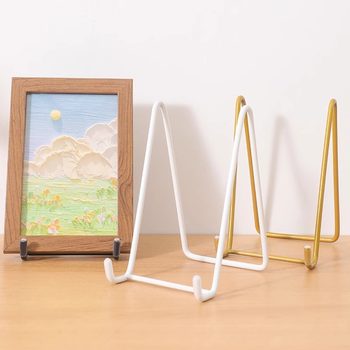 Desktop Photo Frame Bracket Holder Medal Certificate Display Stand Base Support Vertical Glass Photo Plate Bracket Swing Table