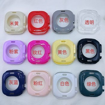 candy shell for apple smart watch s10 watch case tpu half pack transparent iwatch protective case