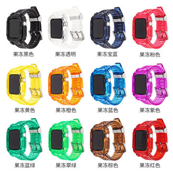 For Apple Watch Modified Case Apple Watch One-piece Rubber TPU Long Protective Case Strap suit