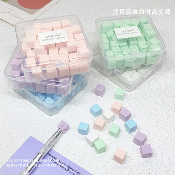 Manicure Pat Glue Sponge Tofu Block High Density Smudged Professional Blush Gradient Gripper Beef Pellets Manicure Tool