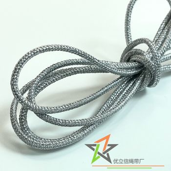 3mm silver metal wire braided rope silver round rope jewelry silver rope hanging rope pendant rope jewelry bracelet rope