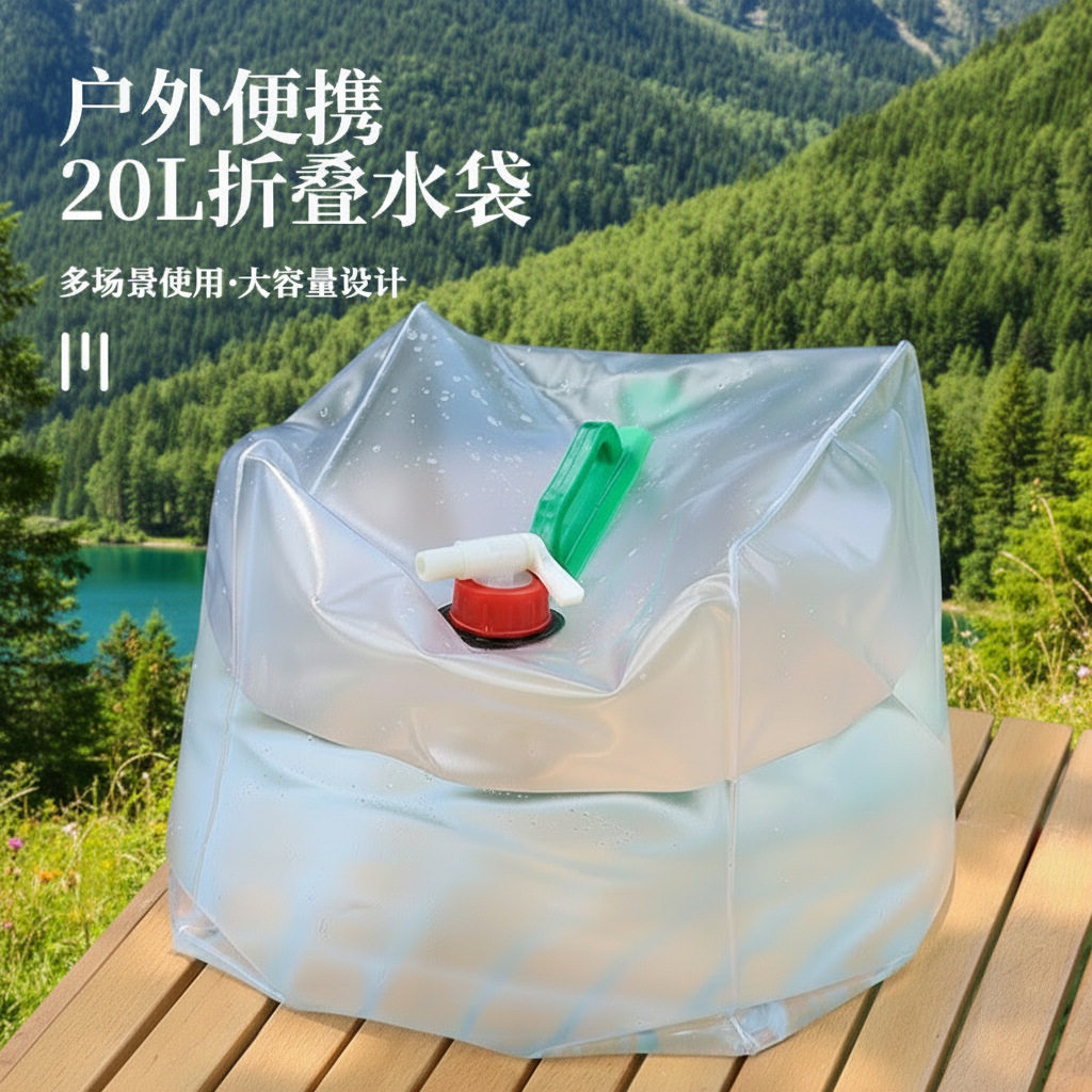 ตั้งแคมป์ถังเก็บน้ำ 20L ถุงเก็บน้ำสำหรับการเดินทางและกิจกรรม...