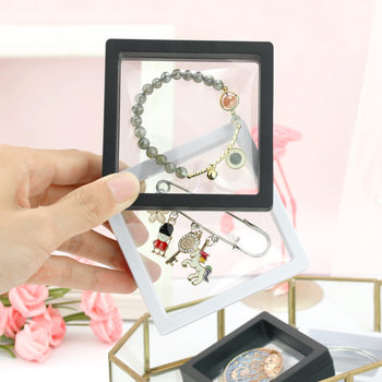 PE film suspension box packing box transparent jewelry box earrings box necklace box anti-oxidation storage box jewelry packaging