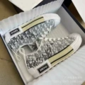 Mesh low top white gray d