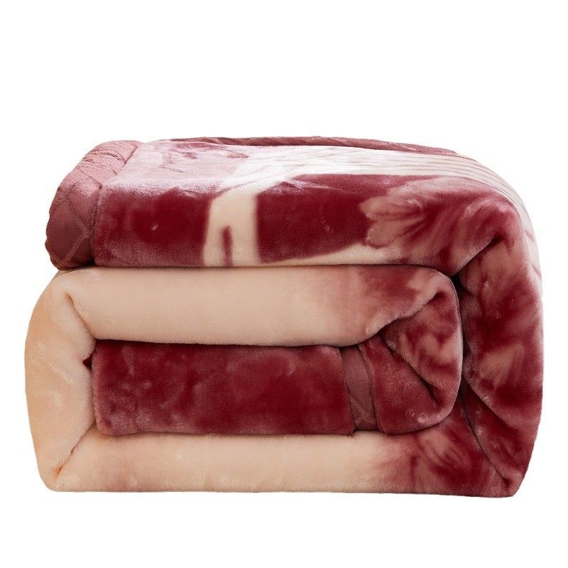 Wholesale Double Thickened Raschel Blanket Winter Coral Fleece Blanket Sofa Nap Blanket Wedding Gift Blanket Group Purchase