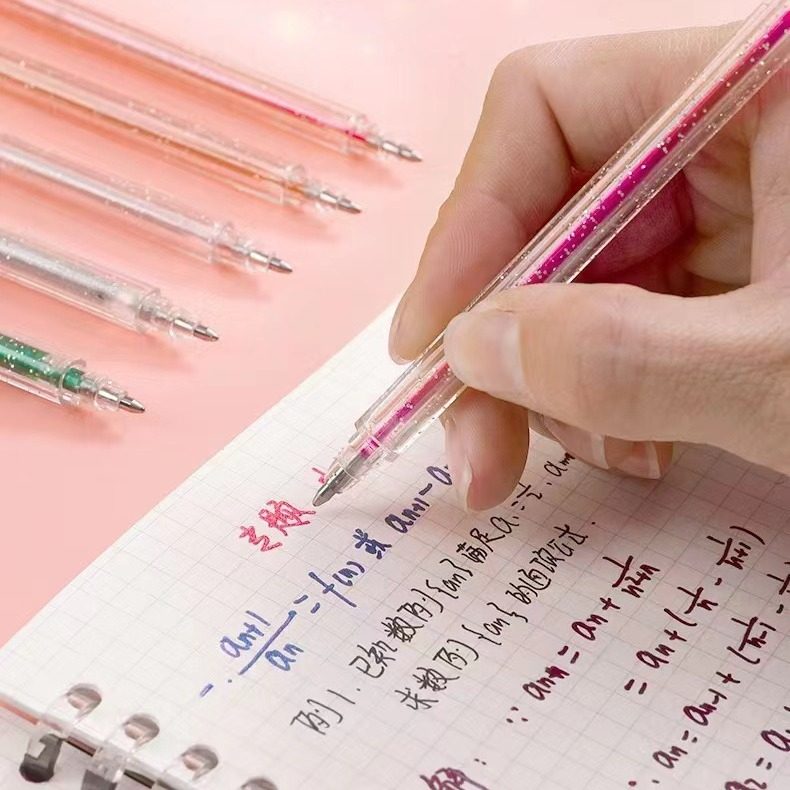 Glitter Pen Gel Pen Fluorescent Marker Pen Student Hand Account Glitter Shiny Crystal Sand Pearlescent Color Gel Pen