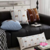 Korean Ins Style Bow Pillow Cover Living Room Sofa Large Cushion Sleeping Long Pillow Bed Back Waist Pillow