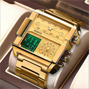 Binbond Brand Watch Oversized Dial Multifunctional Sports Quartz Watch Men's Watch