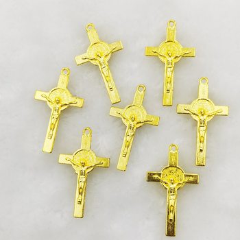 European and American Popular Zinc Alloy Three-Dimensional Relief Cross Pendant DIY Handmade Clavicle Chain Necklace Pendant Jewelry