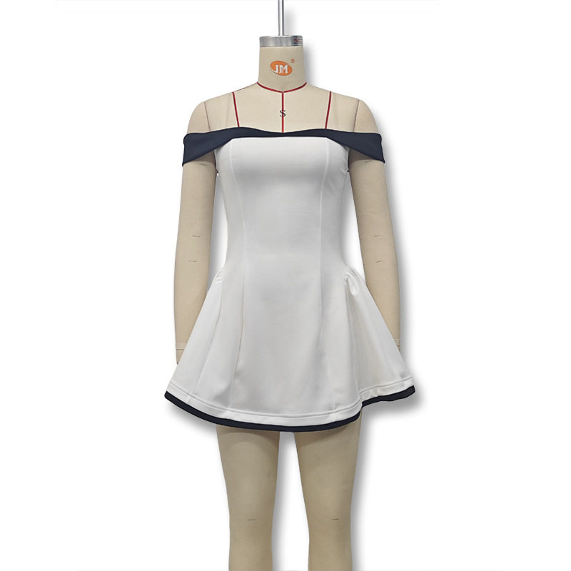 Elegant Off Shoulder Mini Dress Fashionable Solid Color Slim Fit Summer Style Wholesale Available