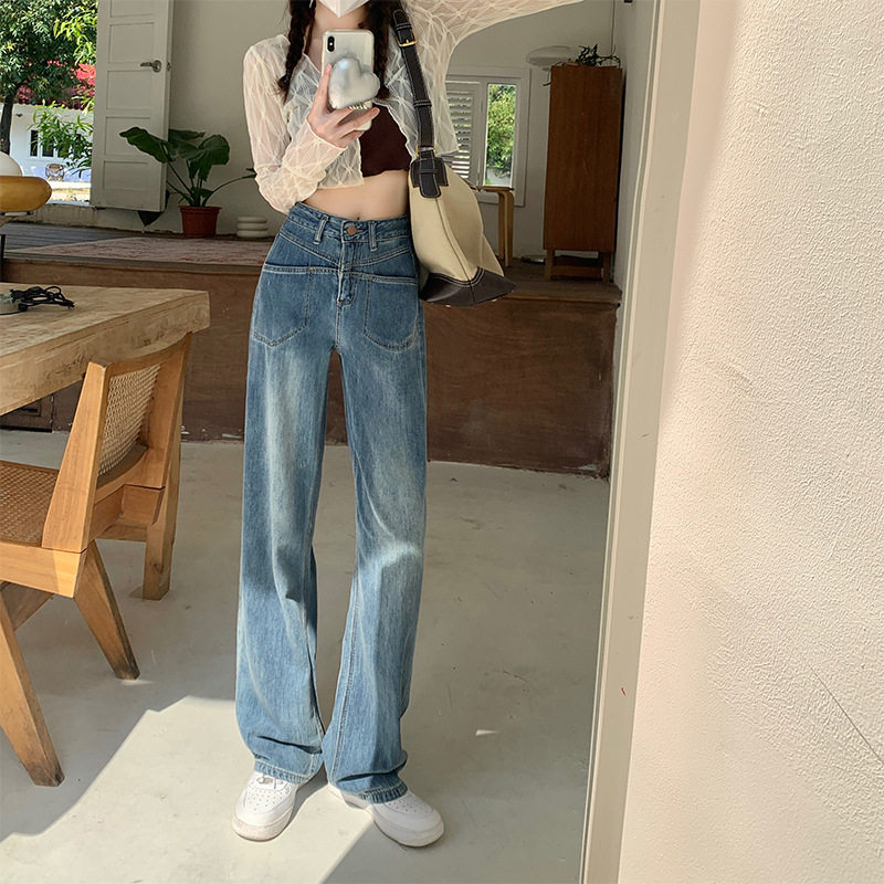 Plus Size Vintage Wide Leg Jeans for Women Loose Fit Flattering Design Casual Style Perfect for Spring Wholesale