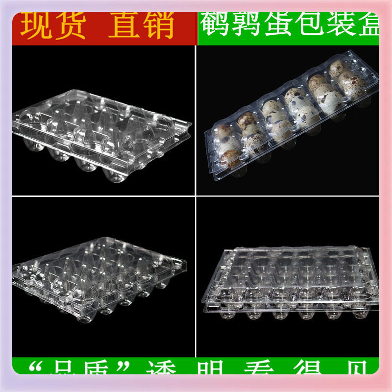 Quail Egg Packaging Box Transparent Blister Pet Plastic Egg Tray Jiabao Fruit Packaging Box Manufacturer Wholesale General Packaging