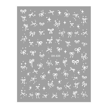 Redanco new 3D flat explosion cute pink bow nail stickers stereo nail stickers DH-839