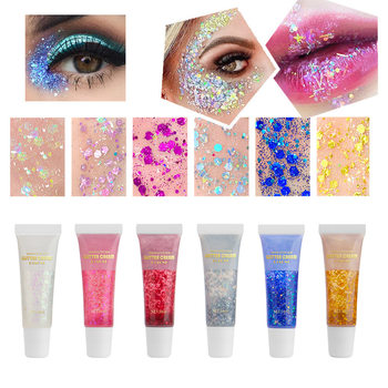 Cross-border DIAONI sequins gel mermaid scales face body lip sequins eye shadow colorful polarized stage makeup
