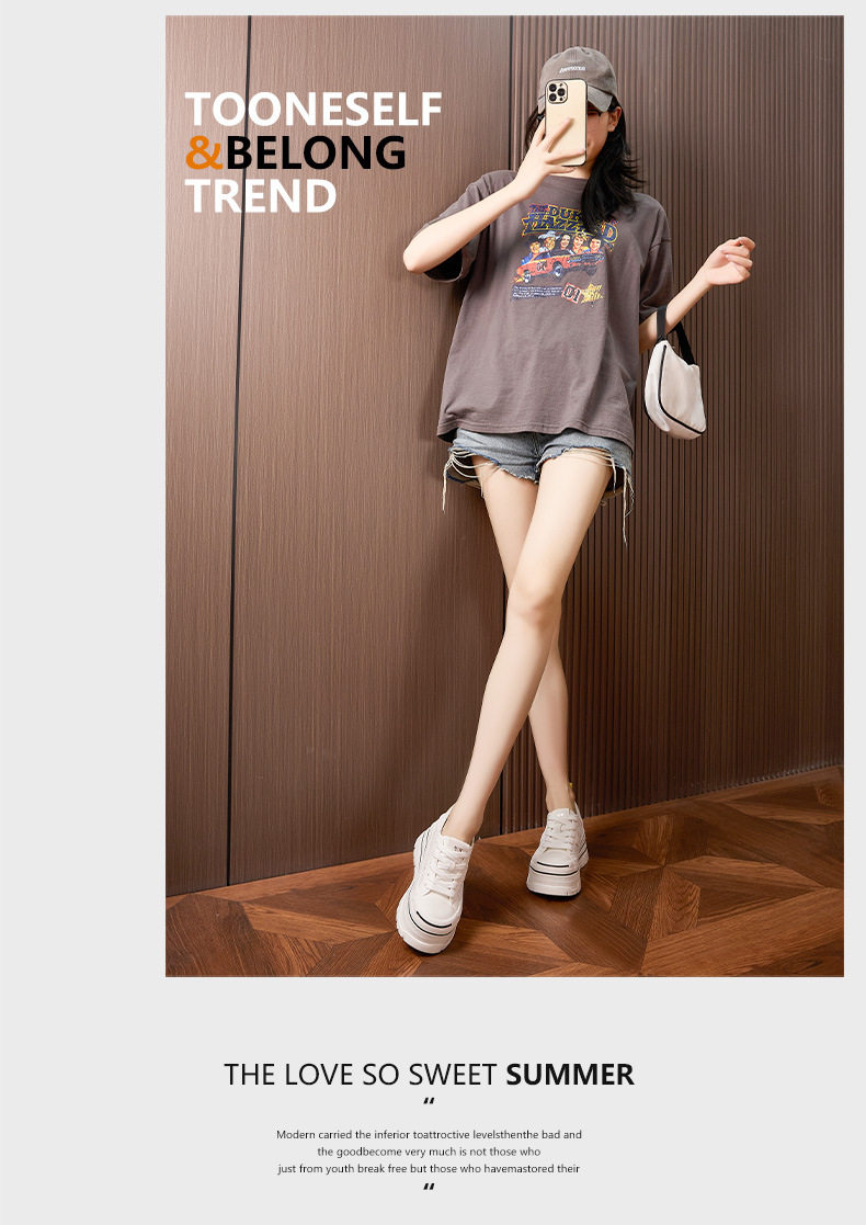 Sandal cao gót nữ hở mũi quai ngang đế dày — Trắng vàng, Trắng đỏ chi tiết 11