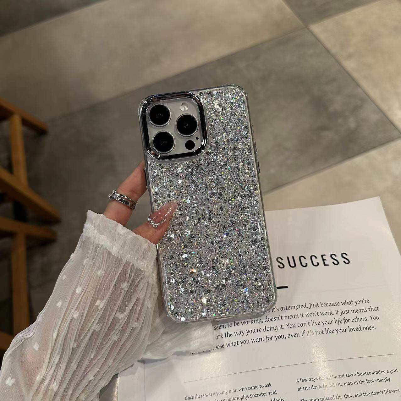 Korean Style Light Luxury Applicable Glory 300 New Phone Case Huawei Mate70 Advanced Sense Electroplated Glitter Sequins