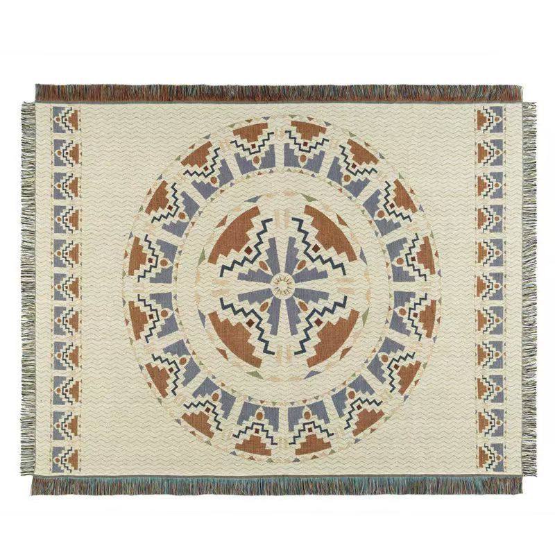 Woven picnic blanket Sucre outdoor camping blanket sofa cover cloth summer multi-functional line blanket Bohemian blanket