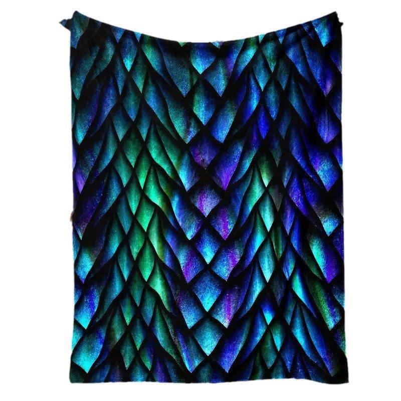 Popular Cross-Border Amazon Flannel Air Conditioning Blanket, Throw Blanket, Direct Supply from Manufacturer, Printed Double-Sided Fleece Dinosaur Blanket Wholesale