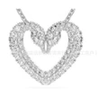 Platinum love swan necklace