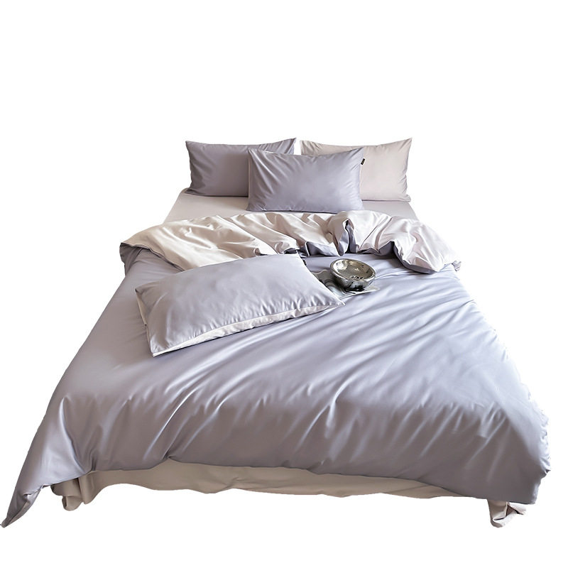 Class a 100 Long-Staple Cotton Four-Piece Set Pure Cotton Duvet Cover All-Cotton Bed Sheet Dormitory Three-Piece Set Fitted Sheet High-Thread-Count Bedding