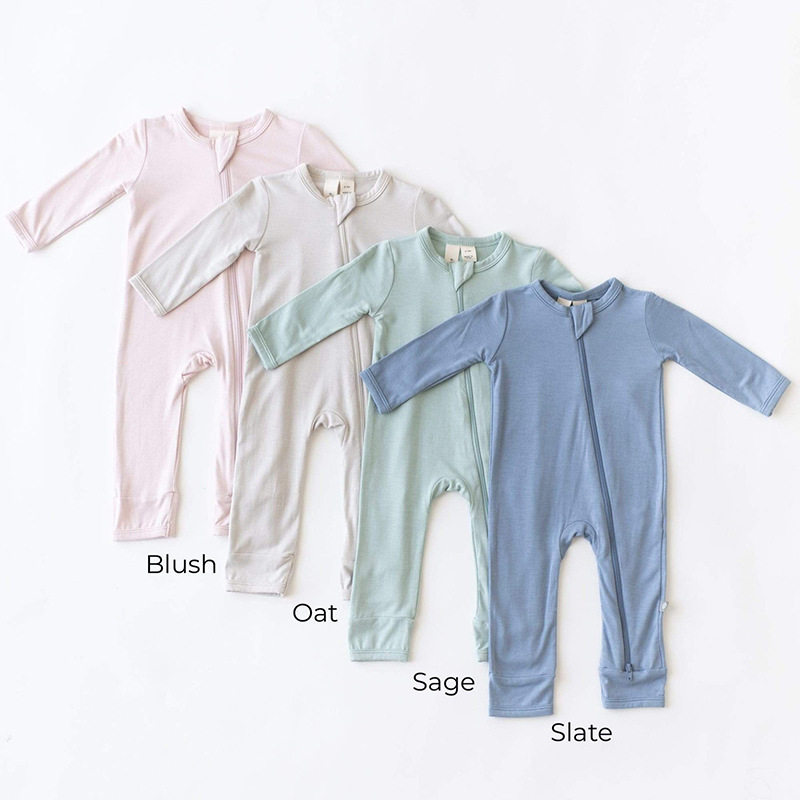 Cross-border e-commerce explosions of maternal and infant products baby clothes feet sleeping bag solid color bamboo fiber children's clothing baby jumpsuit