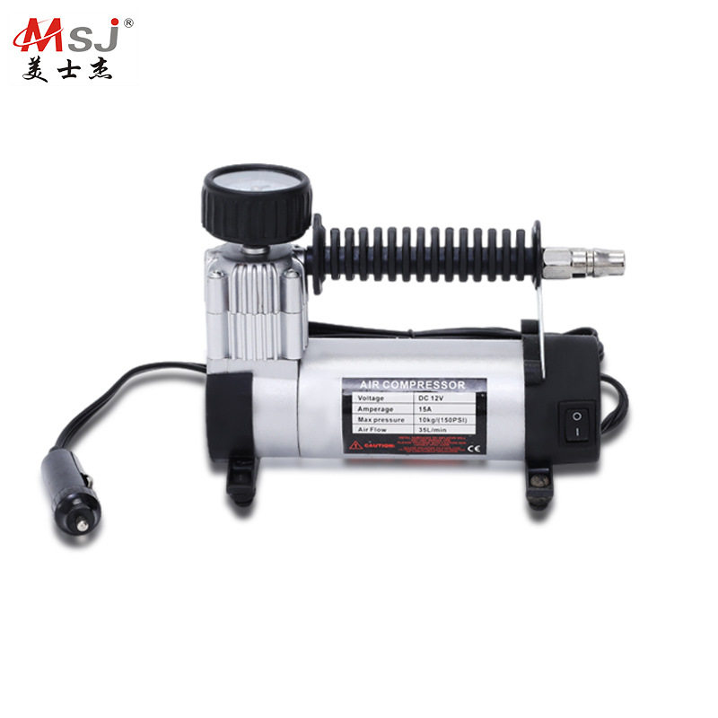 Portable car air pump basketball swimming ring metal air pump motorcycle electric vehicle car air pump