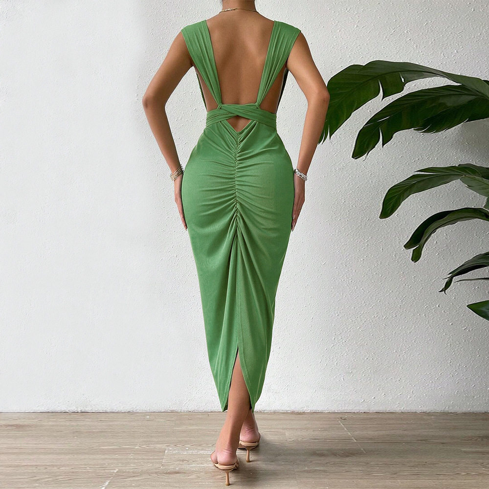 Sexy Backless Bodycon Cami Dress Spring Summer Collection Perfect for Parties Wholesale Available