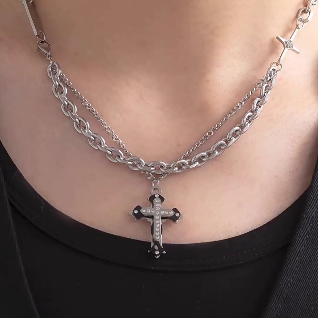 项链男钛钢不掉色简约百搭饰品女毛衣链新款时尚个性爆款嘻哈配饰