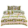 New Style Fitted Sheet Four-Piece Set, Fresh and Thickened Brushed Bed Sheet Duvet Cover Dormitory Cartoon Three-Piece Set Gift Wholesale