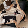 Class a Knitted Blanket Half Velvet Blanket Sofa Cover Blanket Leisure Office Nap Nap Blanket Decorative Warm Blanket