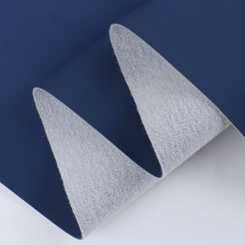 Manufacturers in stock supply skin feel leather fabric imitation cotton velvet bottom PVC artificial leather decorative sofa leather skin feel