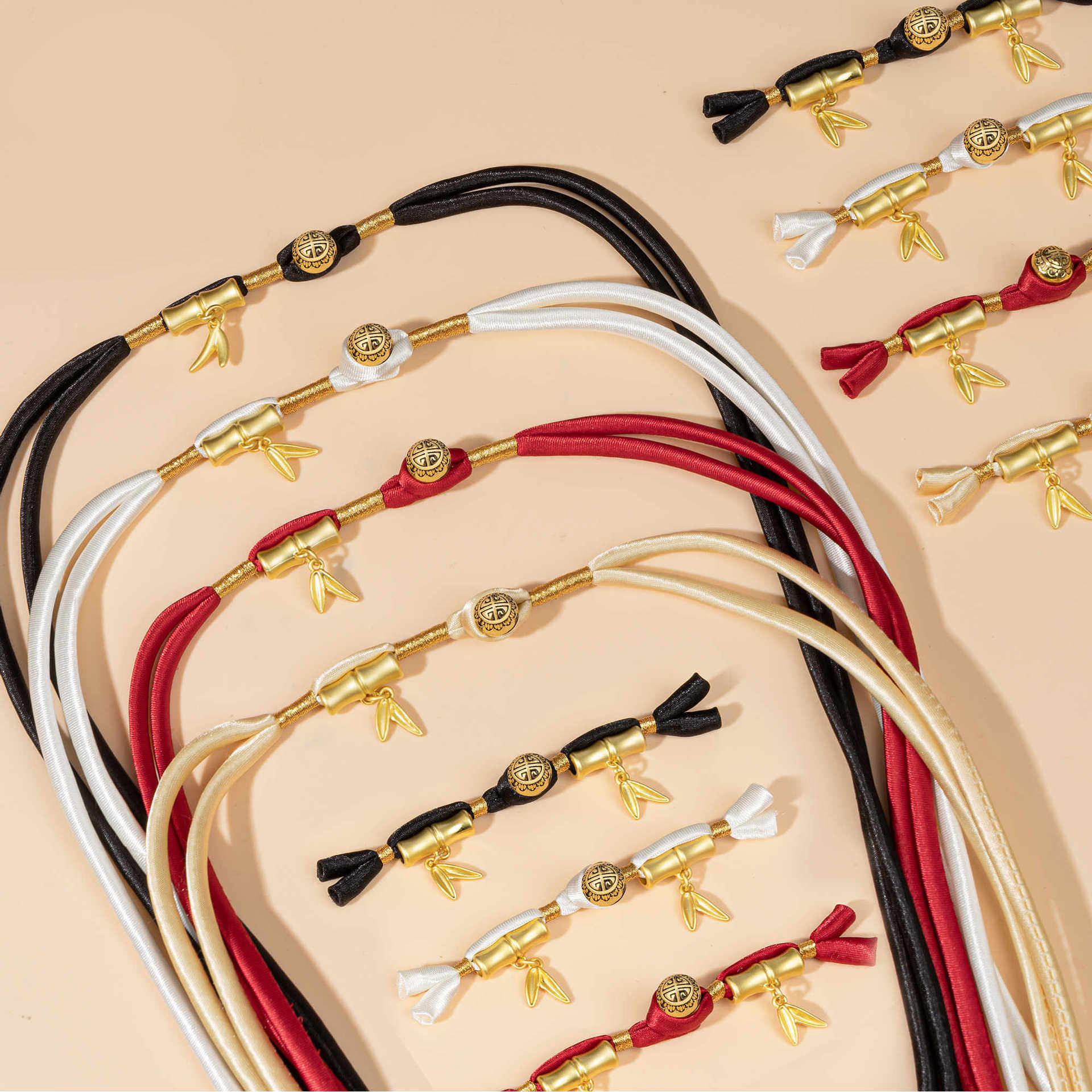 New Chinese Cheongsam Buckle Hand-woven Golden Bamboo Long Tail Braid Cloth Buckle Tang Suit Hanfu National Style Clothing Accessories Buttons