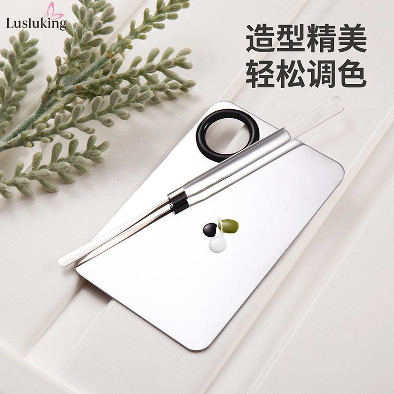 New Japanese-Style Nail Art Color Mixing Stick, Rosewood Stainless Steel Nail Polish Gel Pigment Mixing Stick