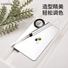 New Japanese-Style Nail Art Color Mixing Stick, Rosewood Stainless Steel Nail Polish Gel Pigment Mixing Stick