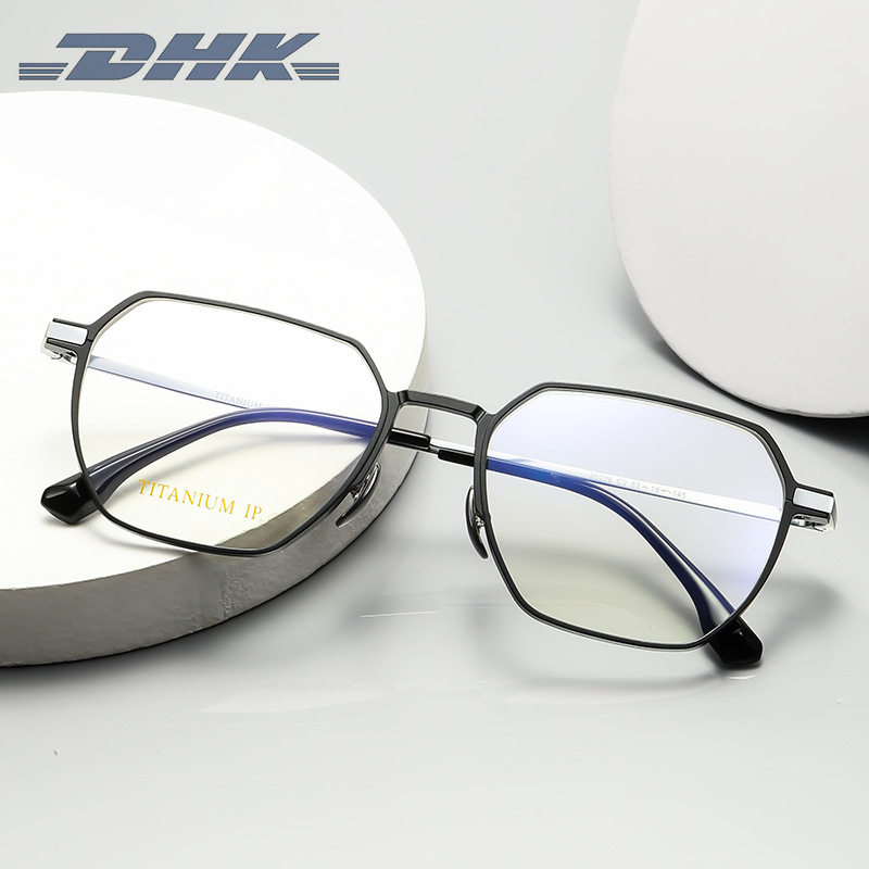 Factory new high quality men's business aluminum magnesium glasses frame 20226 square all-match myopia flat glasses